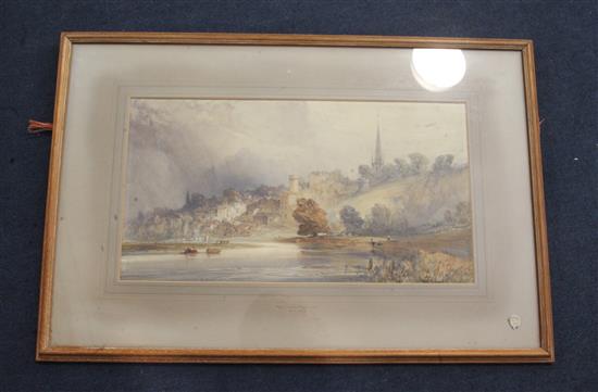 Sir William Callow RWS (1812-1908) Ross on Wye, Herefordshire 10.5 x 19.5in.
